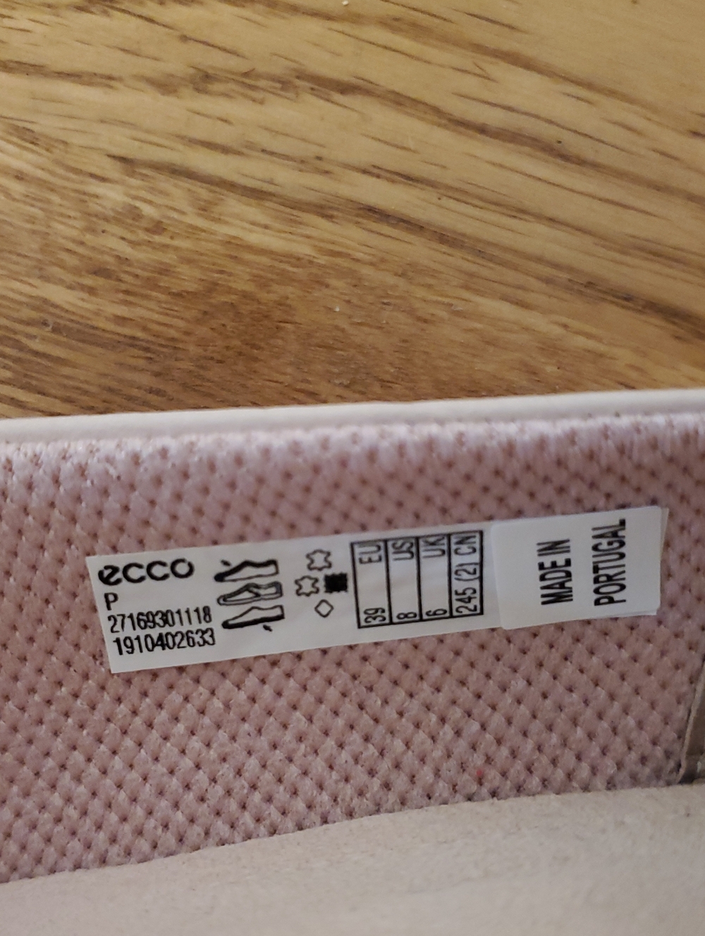 Ecco Pink Blush Touch Leather Ballerina Flats Loafers, Size 8 - Picture 9 of 10